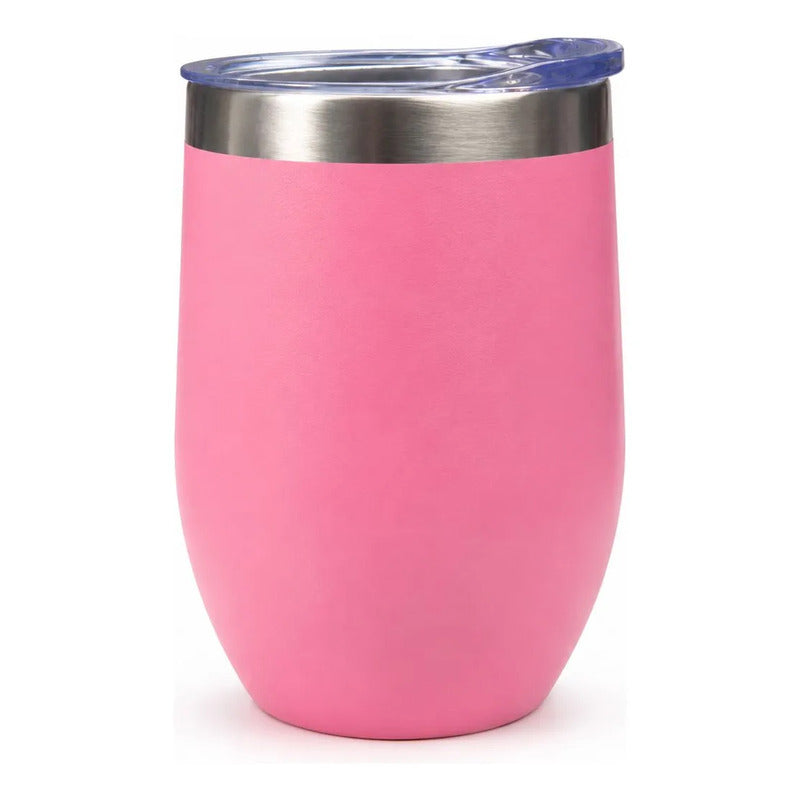 Mate Térmico Acero Inoxidable Con Tapa Hermética 360ml Rosa