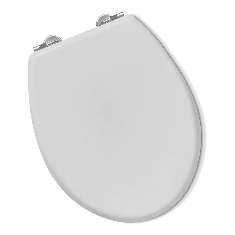 Tapa Inodoro Water Madera Laqueada Blanca Asiento Baño 25015