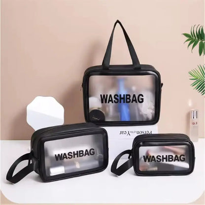 Set 3 Neceser Washbag Portacosmeticos Maquillaje Viaje Negro