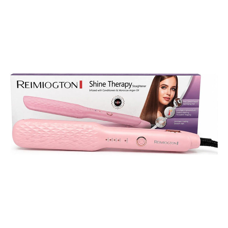 Plancha Alisadora Reimiogton Shine Therapy Re-2518 Rosa