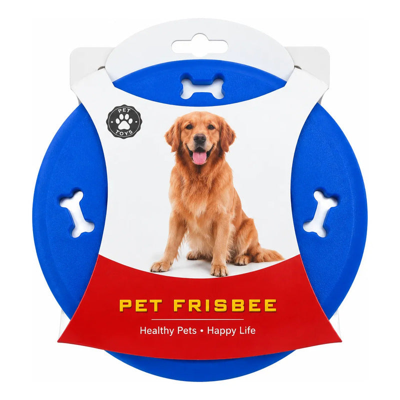 Juguete Para Perro Frisbee Disco Mascota Resistente Calidad Azul