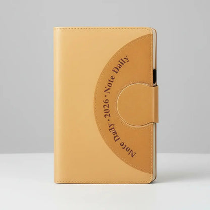 Agenda Diaria 2026 Note Daily Cierre Magnético Naranja Claro 2026