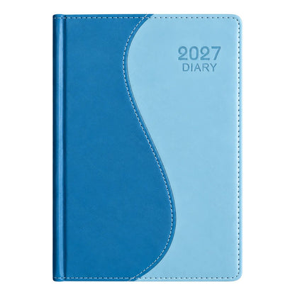 Agenda Diaria 2027 Mundo Express Diseño Liso Azul Lisa 2027