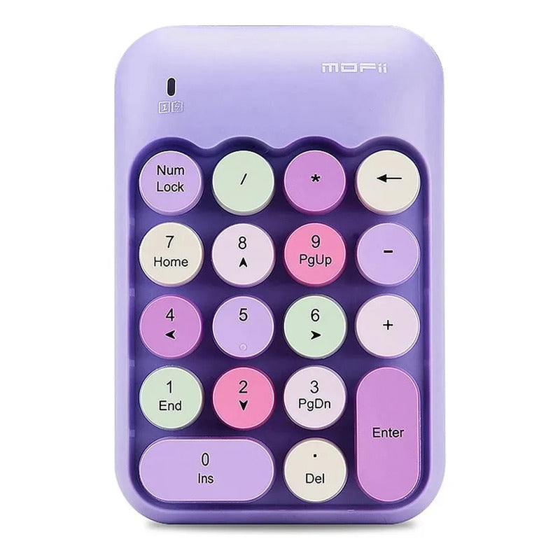 Teclado Numerico Inalambrico Mofii Aesthetic Teclas Retro Multicolor Inglés Internacional