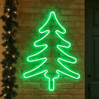 Árbol De Navidad De Neon Luces Led Decoracion Navidad Verde