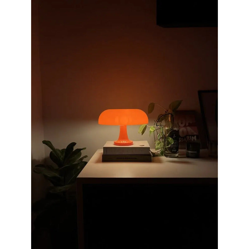 Lámpara De Escritorio Portátil Hongo Naranja Naranja