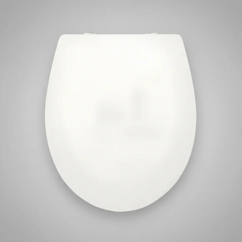 Asiento Inodoro Universal Oval Facil Colocación Cierre Lento Blanco