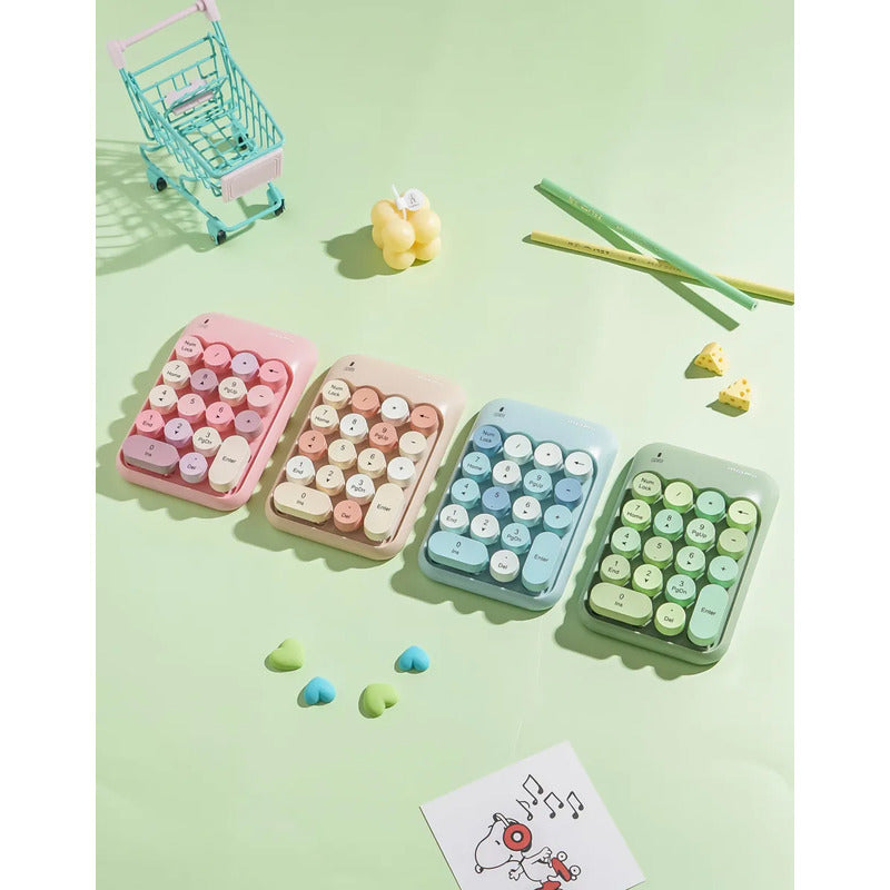 Teclado Numerico Inalambrico Mofii Aesthetic Teclas Retro Multicolor Inglés Internacional