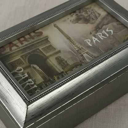 Caja Musical Clásica Genérica - Melodía Clásica Gris / Plateado París Postales
