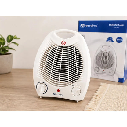 Estufa Caloventilador Warmthy 2000w Con Termostato Blanco