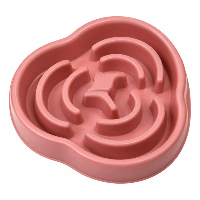 Comedero Didáctico Para Mascotas Con Relieve Rosa