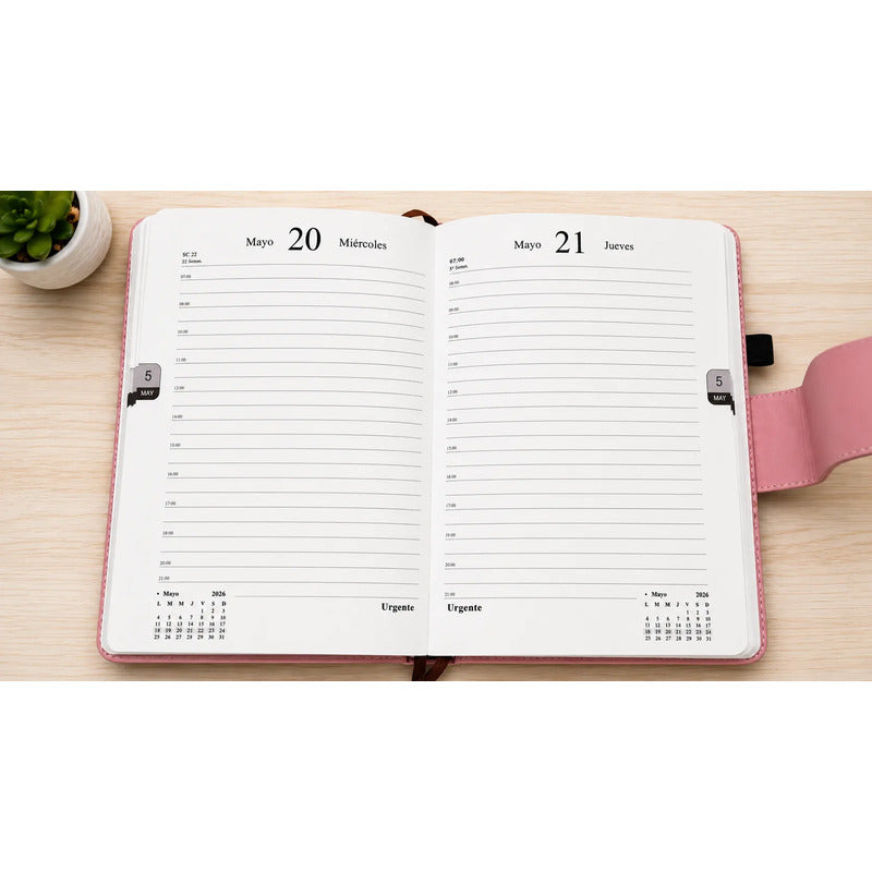 Agenda Diaria 2026 Tablet Belle Rojo 2026