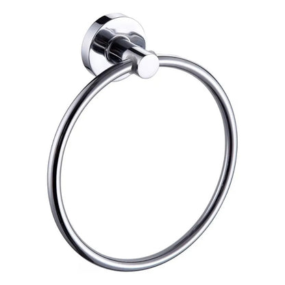 Toallero De Pared Redondo Para Baño Plateado