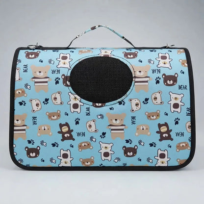Bolso Transportador Para Mascotas 35 X 23 X 15cm Celeste