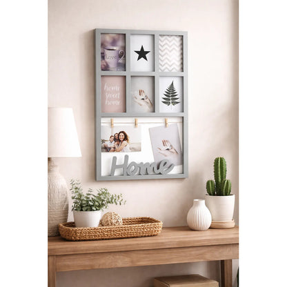 Portarretratos Mundo Express Home 55x33cm Elegante Gris Home