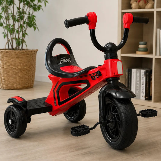 Triciclo Para Niños 3 Ruedas Con Pedales Deportivo Infantil Rojo