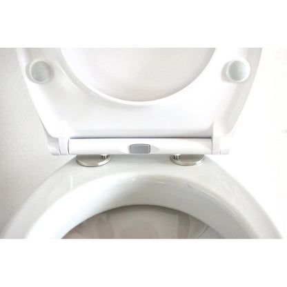 Asiento Inodoro Universal Oval Facil Colocación Cierre Lento Blanco