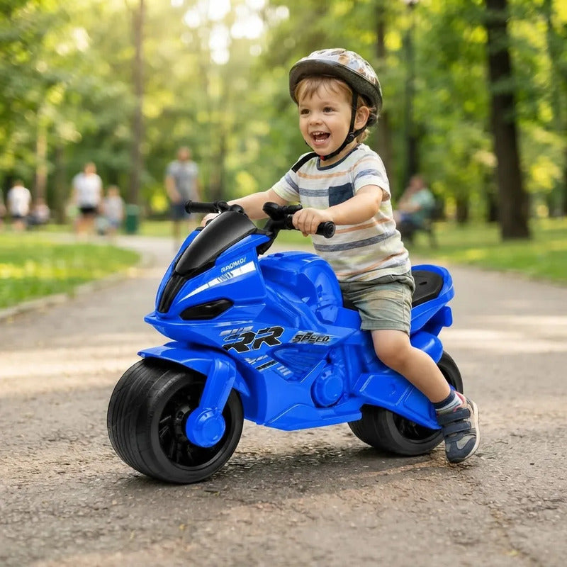 Moto Infantil Pata Pata Racing Azul Para Niños