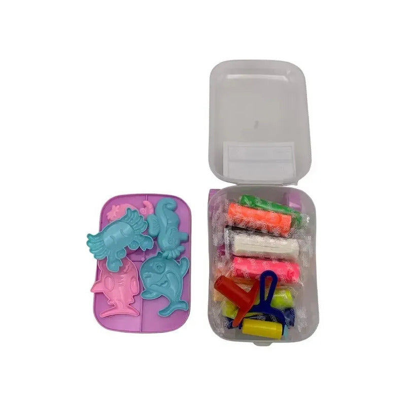 Masas X12 Para Modelar En Valija Incluye Moldes Herramientas Valija Colores Surtidos