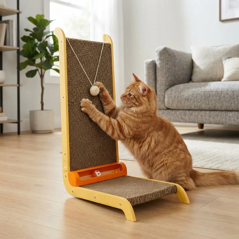 Rascador Para Gatos Vertical Con Juguetes Y Pelota 60cm Surtido
