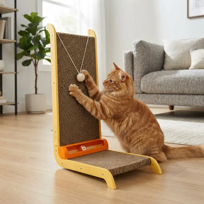 Rascador Para Gatos Vertical Con Juguetes Y Pelota 60cm Surtido