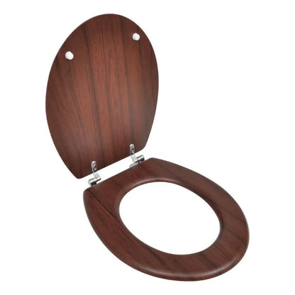 Tapa Asiento De Inodoro Water Mdf Madera Tabaco
