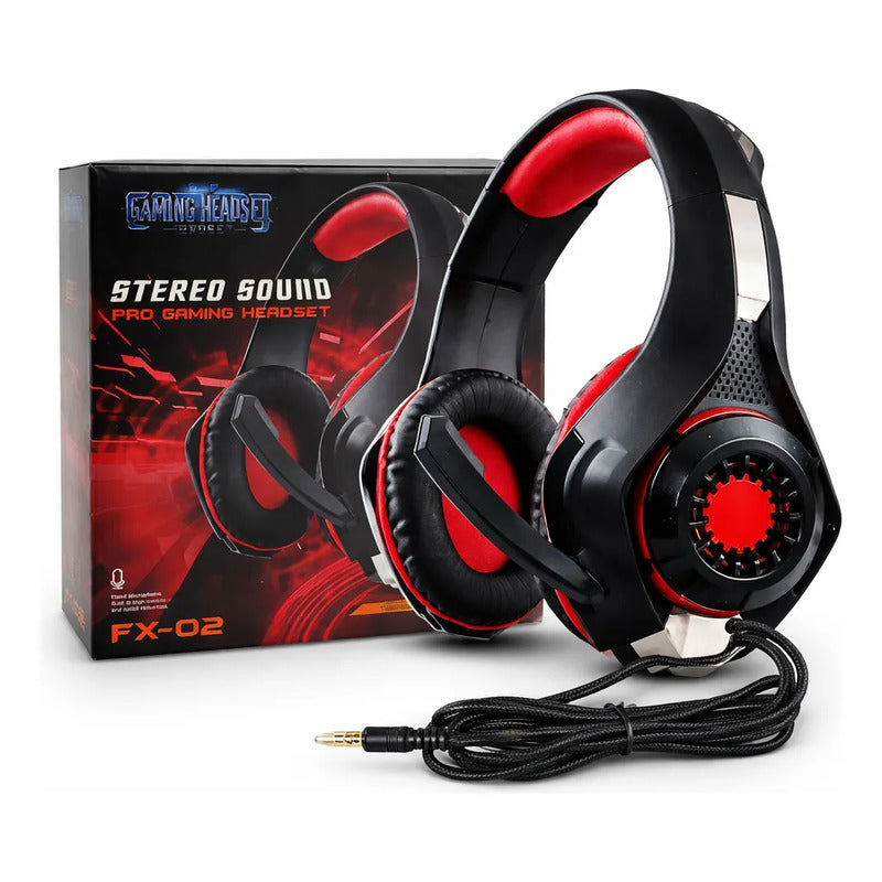 Auriculares Gamer Bass Hd Gaming Headset Para Videojuegos Negro