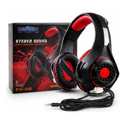 Auriculares Gamer Bass Hd Gaming Headset Para Videojuegos Negro