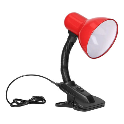 Lámpara Con Pinza Para Escritorio O Veladora/mesa De Noche Negro Rojo