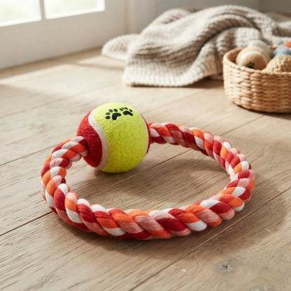 Pelota Interactiva Para Perro Y Gato Aro Rojo