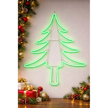 Árbol De Navidad De Neon Luces Led Decoracion Navidad Verde