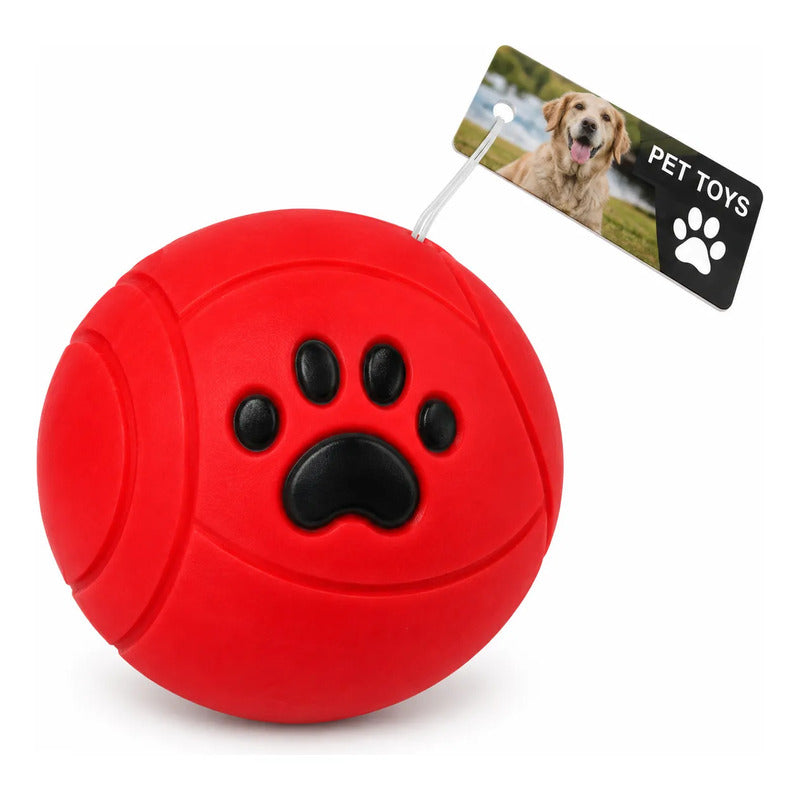 Pelota Interactiva Para Perro Y Gato Rojo