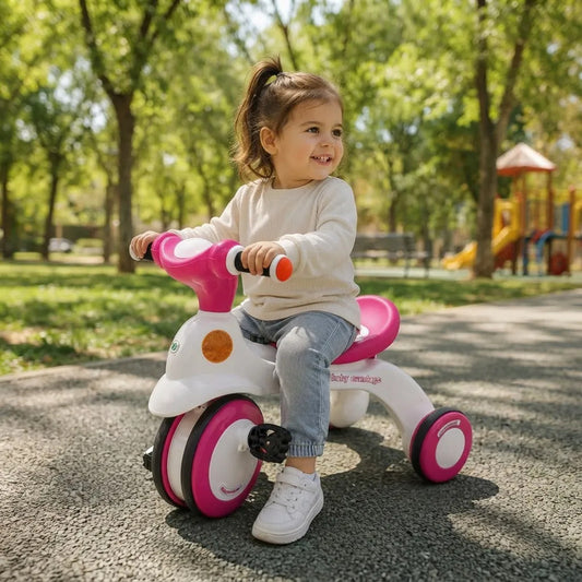 Triciclo Infantil Niños 3 Ruedas Baby Carriage Con Pedales Rosa Chicle