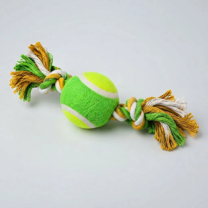 Pelota Interactiva Para Perro Y Gato Con Cuerda Verde