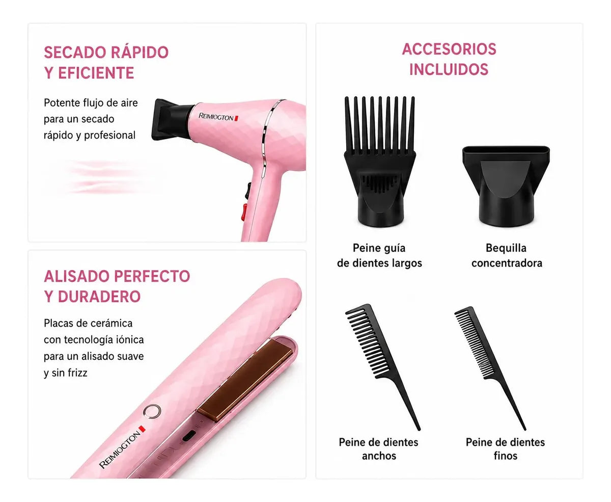 Set 6 En 1 Secador Planchita Reimiogton