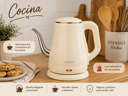 Jarra Electrica Marado Acero Inoxidable Plastico 1.2L Beige