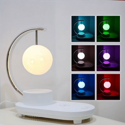 Veladora Luna, Reproductor de Música & Cargador Inalámbrico iPhone