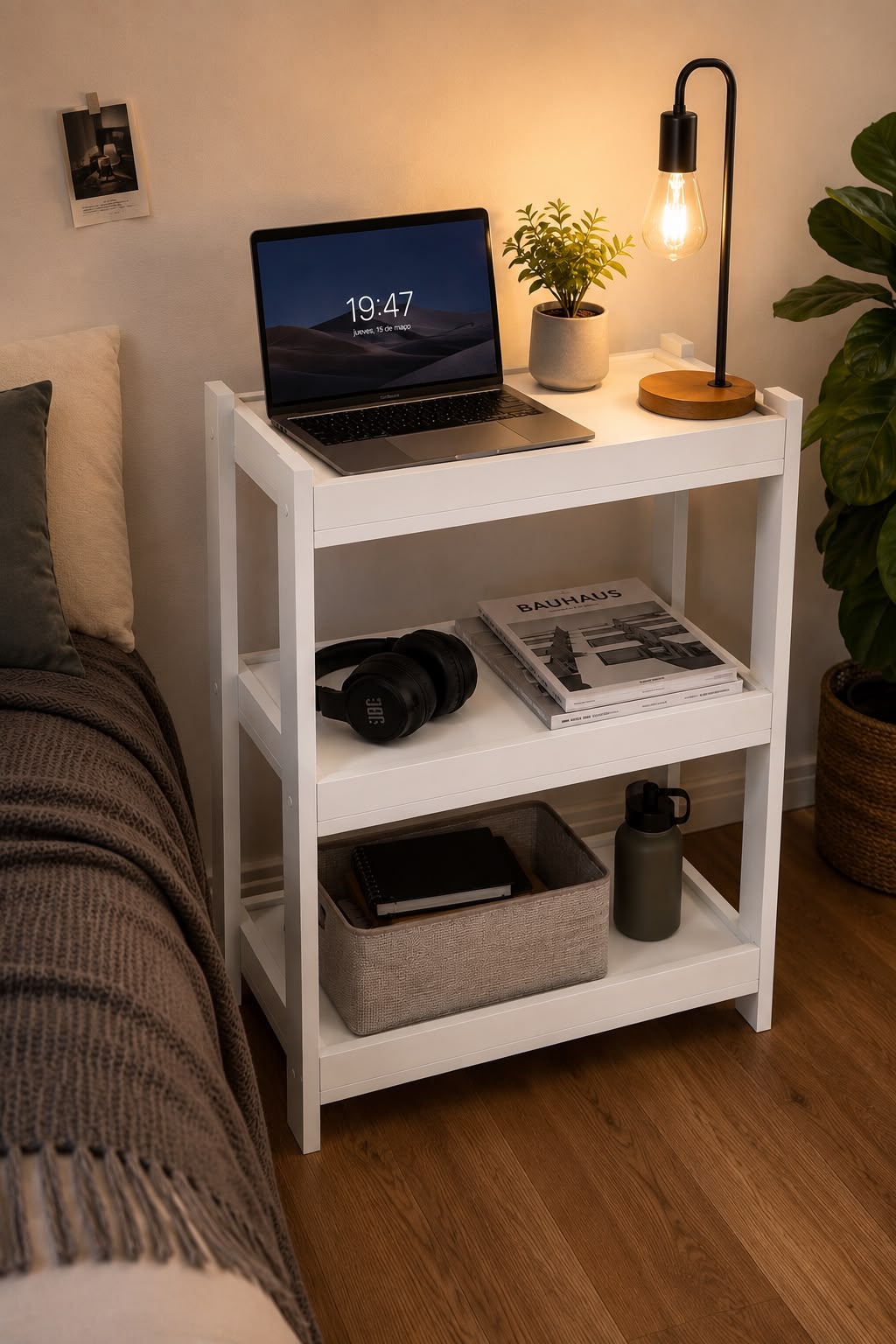 Mueble Desayunador Aparador Nórdico Blanco
