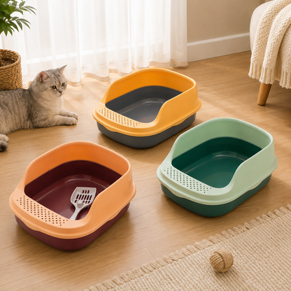 Caja de Arena de Plástico para Gatos