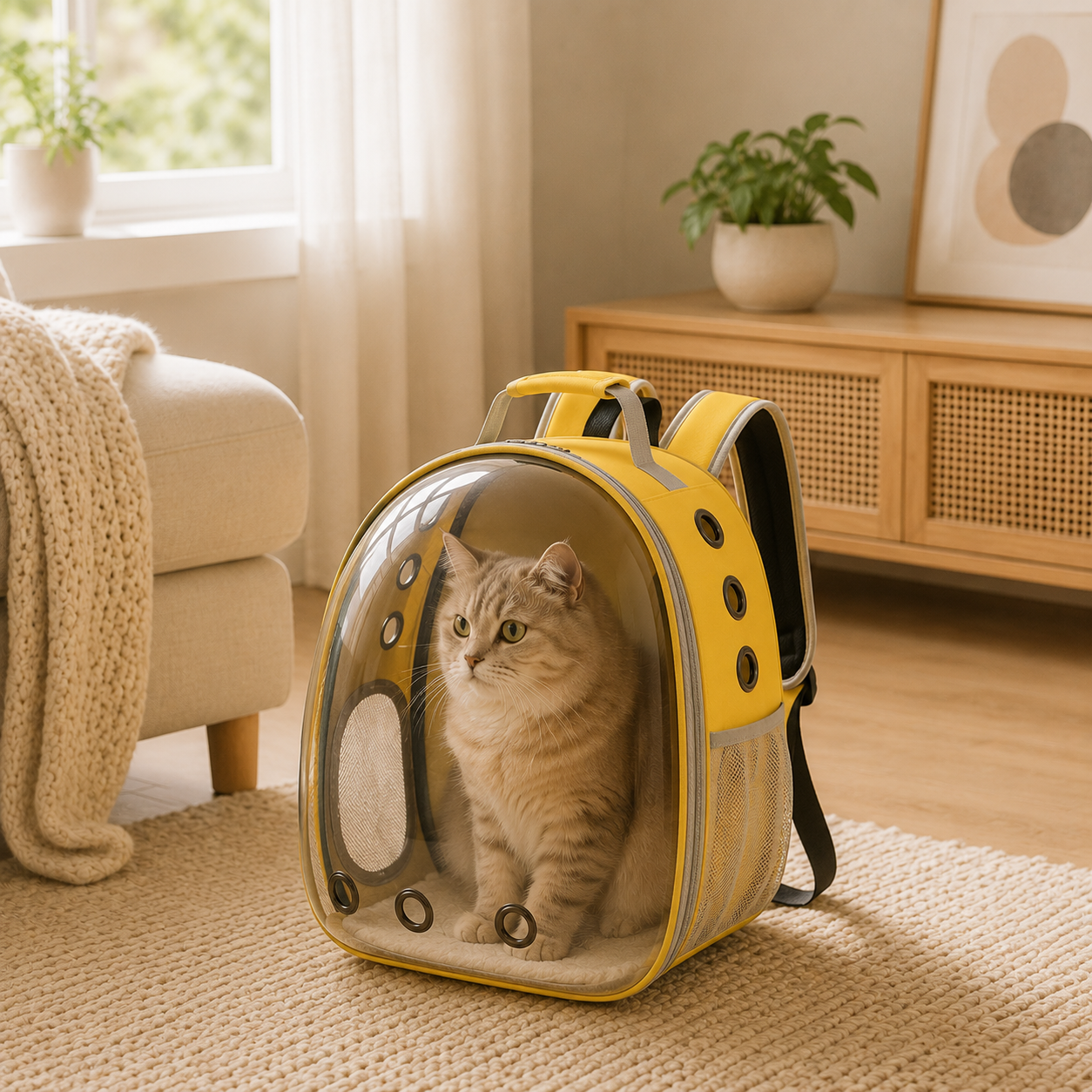 Mochila Transparente para Mascotas