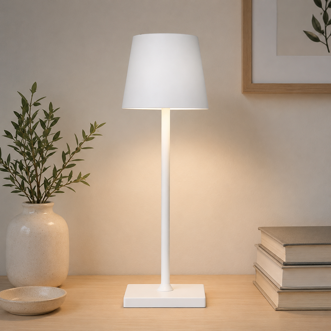 Lámpara Led De Mesa Recargable Inalámbrica