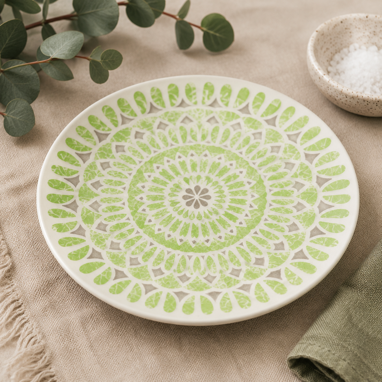 Plato de Cerámica Mandala 20cm