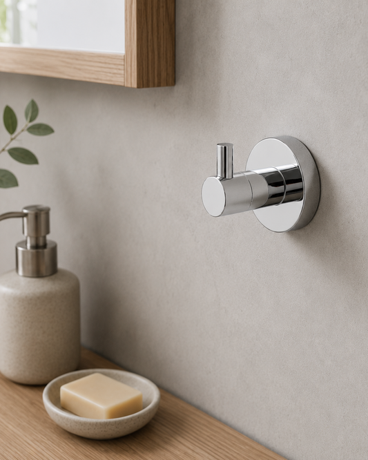 Percha Gancho Toallero Para Baño Cromado