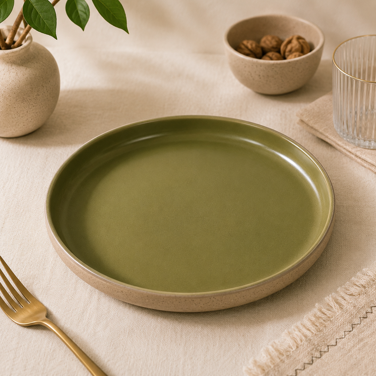 Plato de Cerámica Oliva 20cm