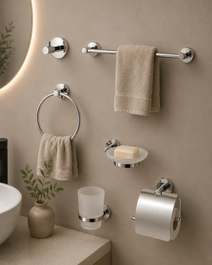 Set De Baño Accesorios Juego De Baño 6 Piezas Negro Mate
