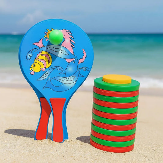 Set De Juguetes Para Playa Paletas + Juego de Tejo